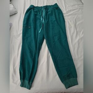 Figs Hunter Green High-Waisted Zamora Scrub Pants